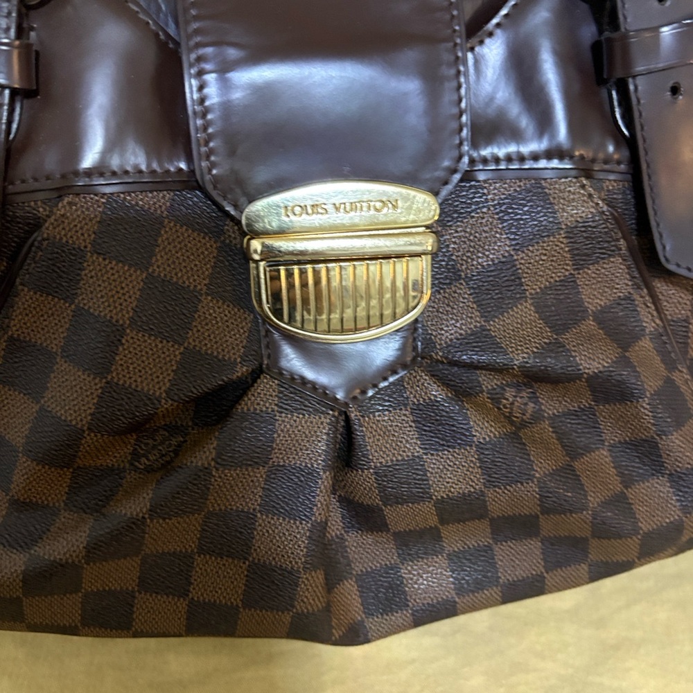 LOUIS VUITTON 🤎 Damier Ebene Sistina PM Shoulder Bag-W/COA -Excellent condition - Picture 6 of 17